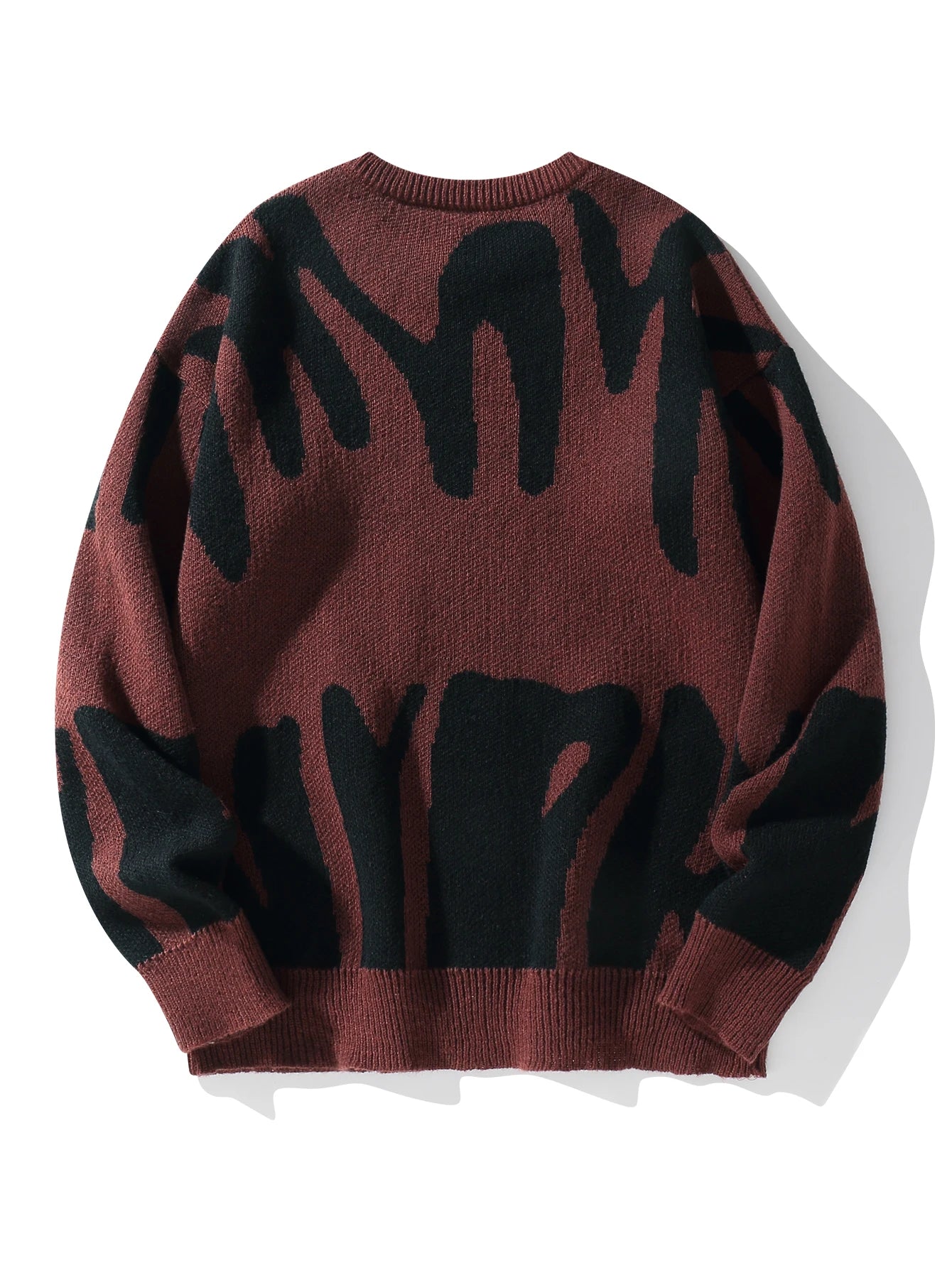 Contrast Jacquard Knit Pullover